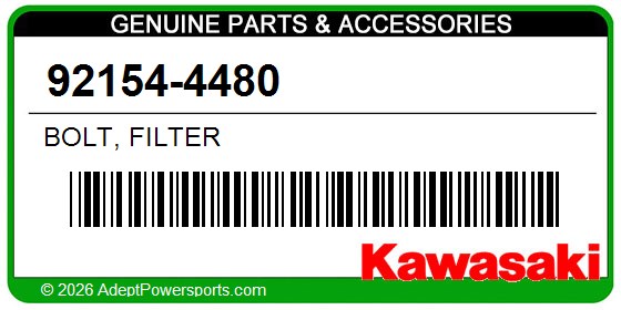 Kawasaki 92154-4480 Bolt, Filter