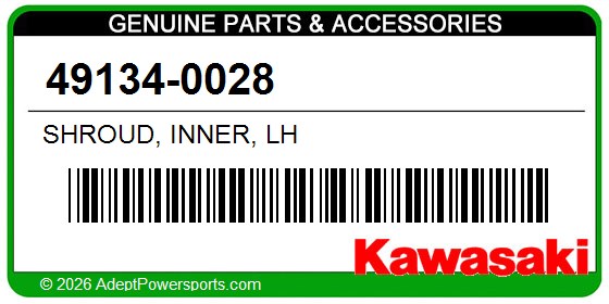 Kawasaki 49134-0028 Shroud, Inner, Lh