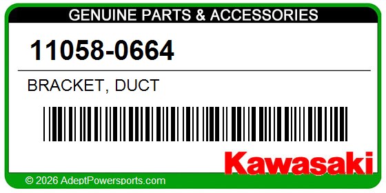 Kawasaki 11058-0664 Bracket, Duct