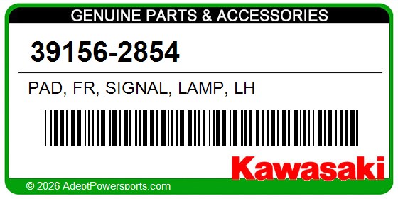 Kawasaki 39156-2854 Pad, Fr, Signal, Lamp, Lh