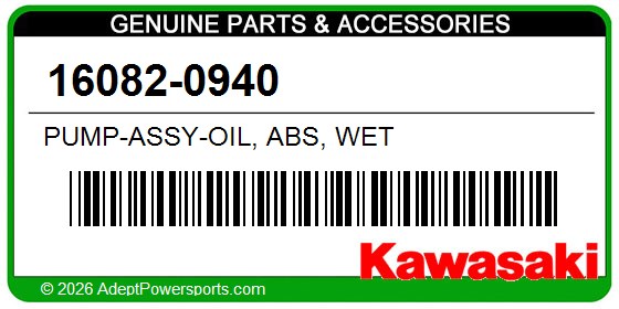 Kawasaki 16082-0940 Pump-Assy-Oil, Abs, Wet