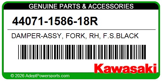 Kawasaki 44071-1586-18R Damper-Assy, Fork, Rh, F.S.Black