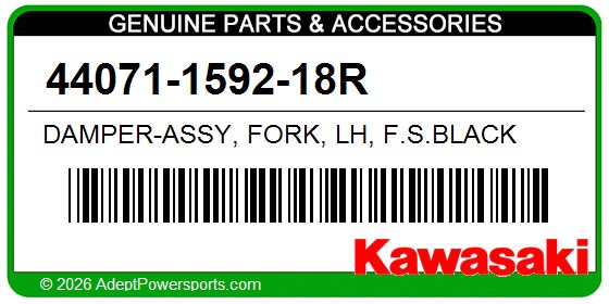 Kawasaki 44071-1592-18R Damper-Assy, Fork, Lh, F.S.Black