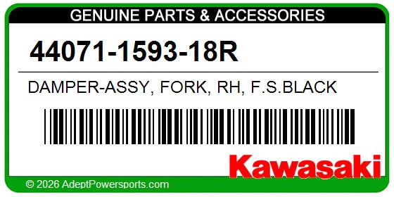 Kawasaki 44071-1593-18R Damper-Assy, Fork, Rh, F.S.Black