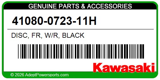 Kawasaki 41080-0723-11H Disc, Fr, W/R, Black