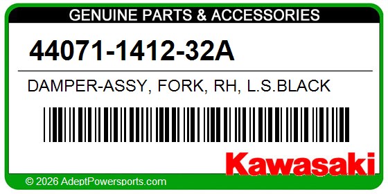 Kawasaki 44071-1412-32A Damper-Assy, Fork, Rh, L.S.Black