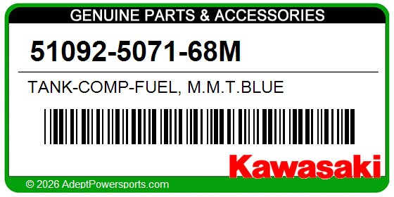 Kawasaki 51092-5071-68M Tank-Comp-Fuel, M.M.T.Blue