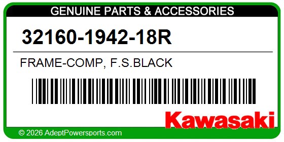Kawasaki 32160-1942-18R Frame-Comp, F.S.Black