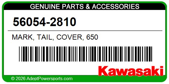 Kawasaki 56054-2810 Mark, Tail, Cover, 650
