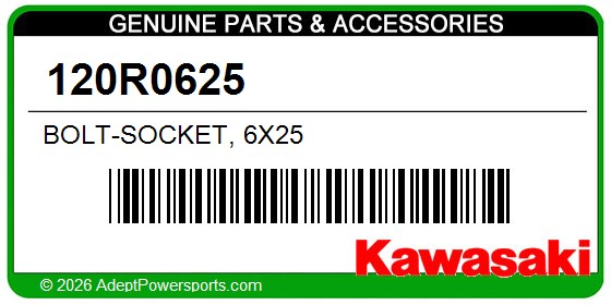 Kawasaki 120R0625 Bolt-Socket, 6X25