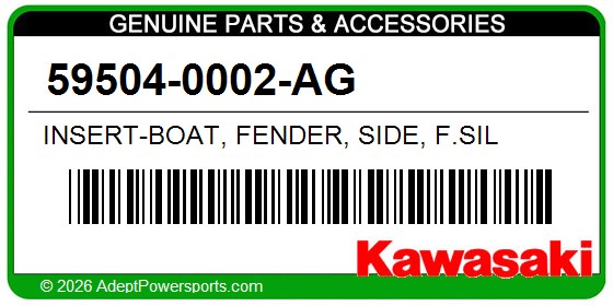 Kawasaki 59504-0002-AG Insert-Boat, Fender, Side, F.Sil