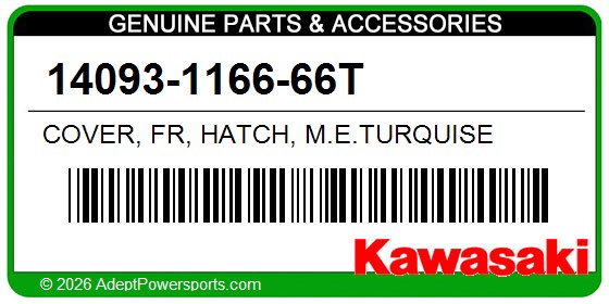 Kawasaki 14093-1166-66T Cover, Fr, Hatch, M.E.Turquise