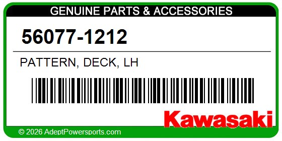Kawasaki 56077-1212 Pattern, Deck, Lh