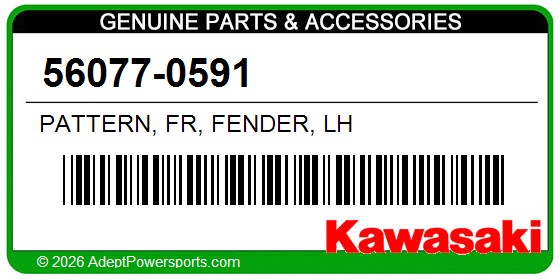 Kawasaki 56077-0591 Pattern, Fr, Fender, Lh