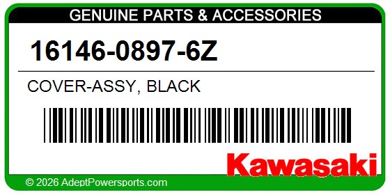 Kawasaki 16146-0897-6Z Cover-Assy, Black
