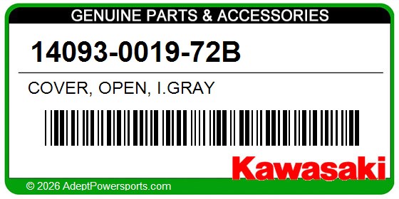 Kawasaki 14093-0019-72B Cover, Open, I.Gray