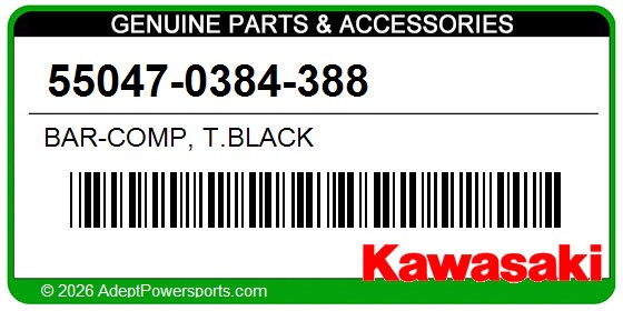 Kawasaki 55047-0384-388 Bar-Comp, T.Black