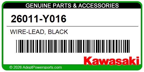 Kawasaki 26011-Y016 Wire-Lead, Black
