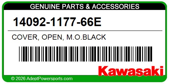 Kawasaki 14092-1177-66E Cover, Open, M.O.Black