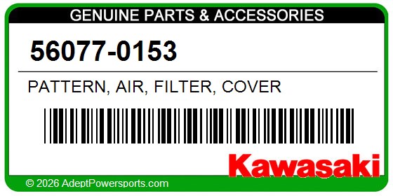Kawasaki 56077-0153 Pattern, Air, Filter, Cover