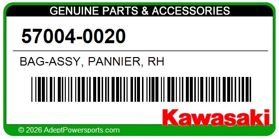 Kawasaki 57004-0020 Bag-Assy, Pannier, Rh