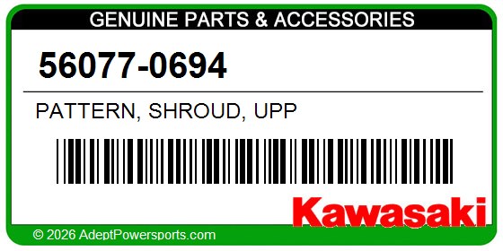 Kawasaki 56077-0694 Pattern, Shroud, Upp