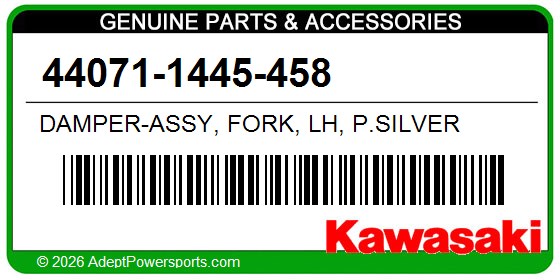 Kawasaki 44071-1445-458 Damper-Assy, Fork, Lh, P.Silver