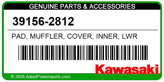Kawasaki 39156-2812 Pad, Muffler, Cover, Inner, Lwr