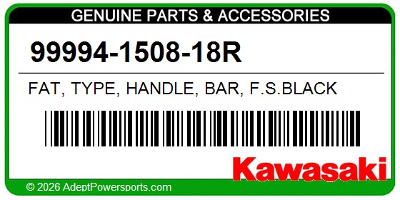 Kawasaki 99994-1508-18R Fat, Type, Handle, Bar, F.S.Black