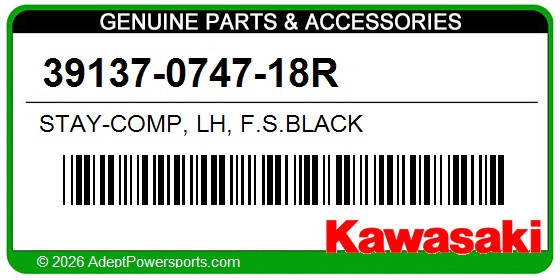 Kawasaki 39137-0747-18R Stay-Comp, Lh, F.S.Black