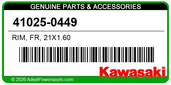 Kawasaki 41025-0449 Rim, Fr, 21X1.60
