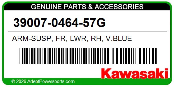 Kawasaki 39007-0464-57G Arm-Susp, Fr, Lwr, Rh, V.Blue