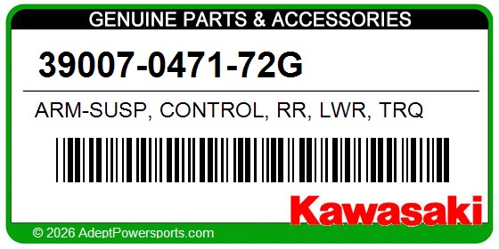 Kawasaki 39007-0471-72G Arm-Susp, Control, Rr, Lwr, Trq