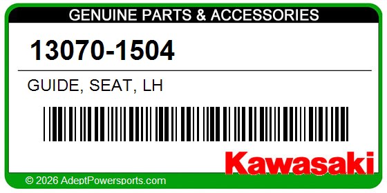 Kawasaki 13070-1504 Guide, Seat, Lh