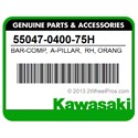 Kawasaki 55047-0400-75H Bar-Comp, A-Pillar, Rh, Orange