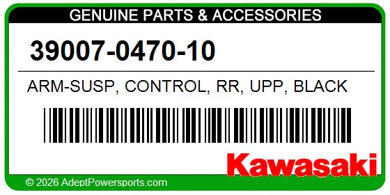 Kawasaki 39007-0470-10 Arm-Susp, Control, Rr, Upp, Black