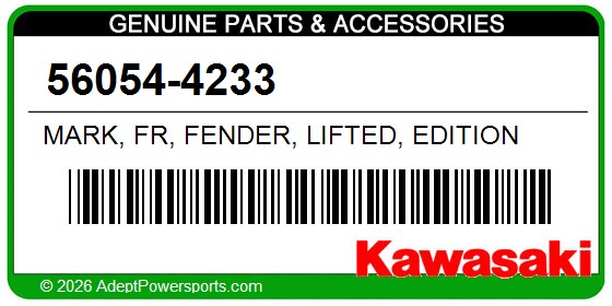 Kawasaki 56054-4233 Mark, Fr, Fender, Lifted, Edition