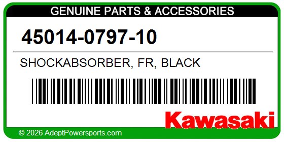 Kawasaki 45014-0797-10 Shockabsorber, Fr, Black