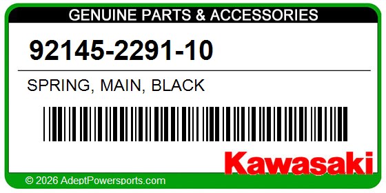 Kawasaki 92145-2291-10 Spring, Main, Black