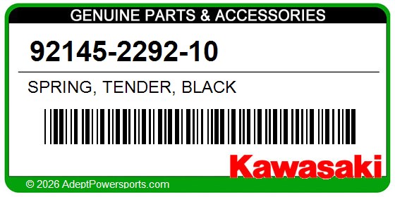 Kawasaki 92145-2292-10 Spring, Tender, Black