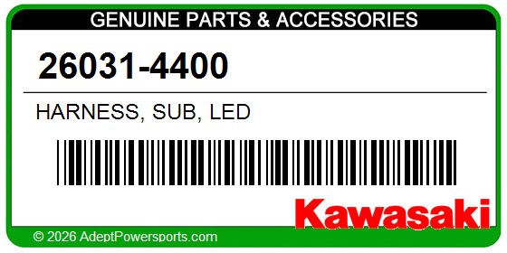 Kawasaki 26031-4400 Harness, Sub, Led