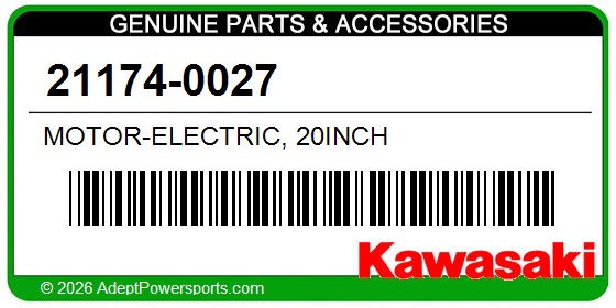 Kawasaki 21174-0027 Motor-Electric, 20Inch