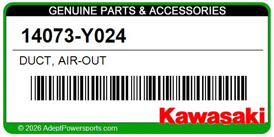 Kawasaki 14073-Y024 Duct, Air-Out
