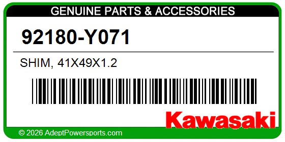 Kawasaki 92180-Y071 Shim, 41X49x1.2