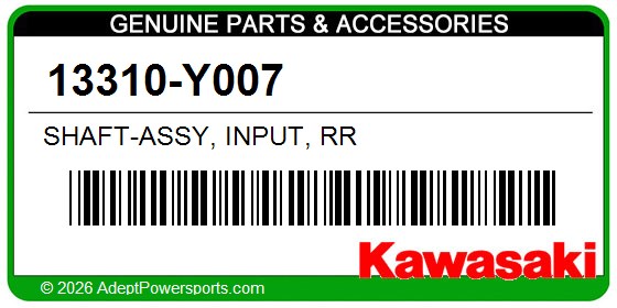 Kawasaki 13310-Y007 Shaft-Assy, Input, Rr