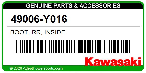 Kawasaki 49006-Y016 Boot, Rr, Inside