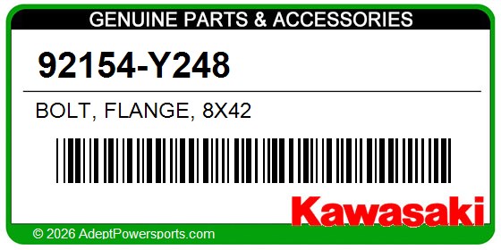 Kawasaki 92154-Y248 Bolt, Flange, 8X42