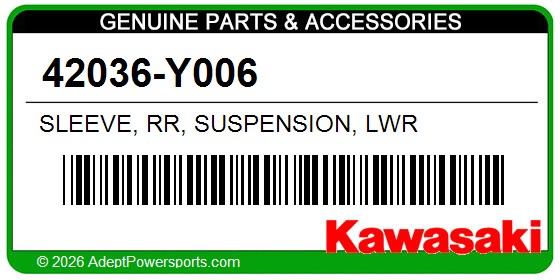 Kawasaki 42036-Y006 Sleeve, Rr, Suspension, Lwr