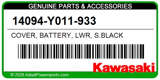 Kawasaki 14094-Y011-933 Cover, Battery, Lwr, S.Black