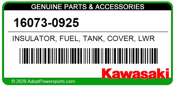Kawasaki 16073-0925 Insulator, Fuel, Tank, Cover, Lwr